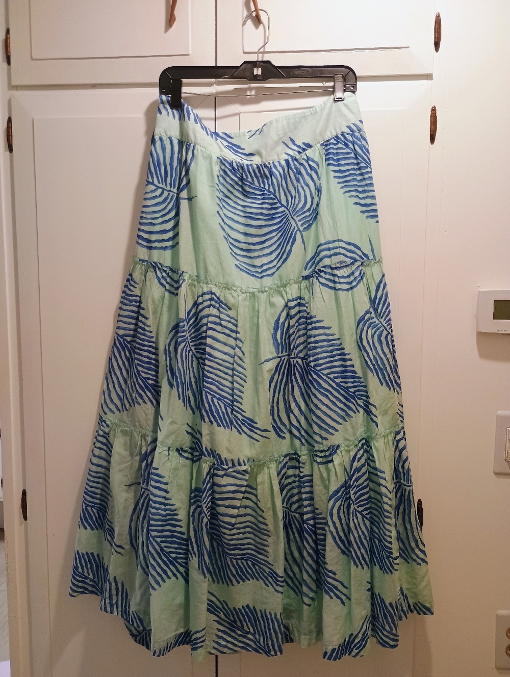 Vineyard Vines Palm Frond Maxi Skirt Crystal Blue